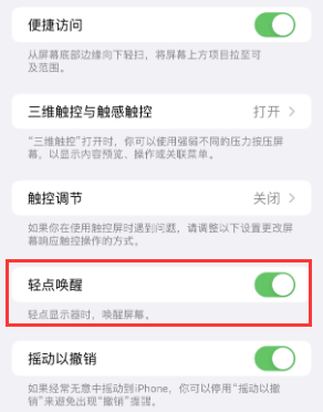 昌吉苹果授权维修站分享iPhone轻点无法唤醒怎么办 